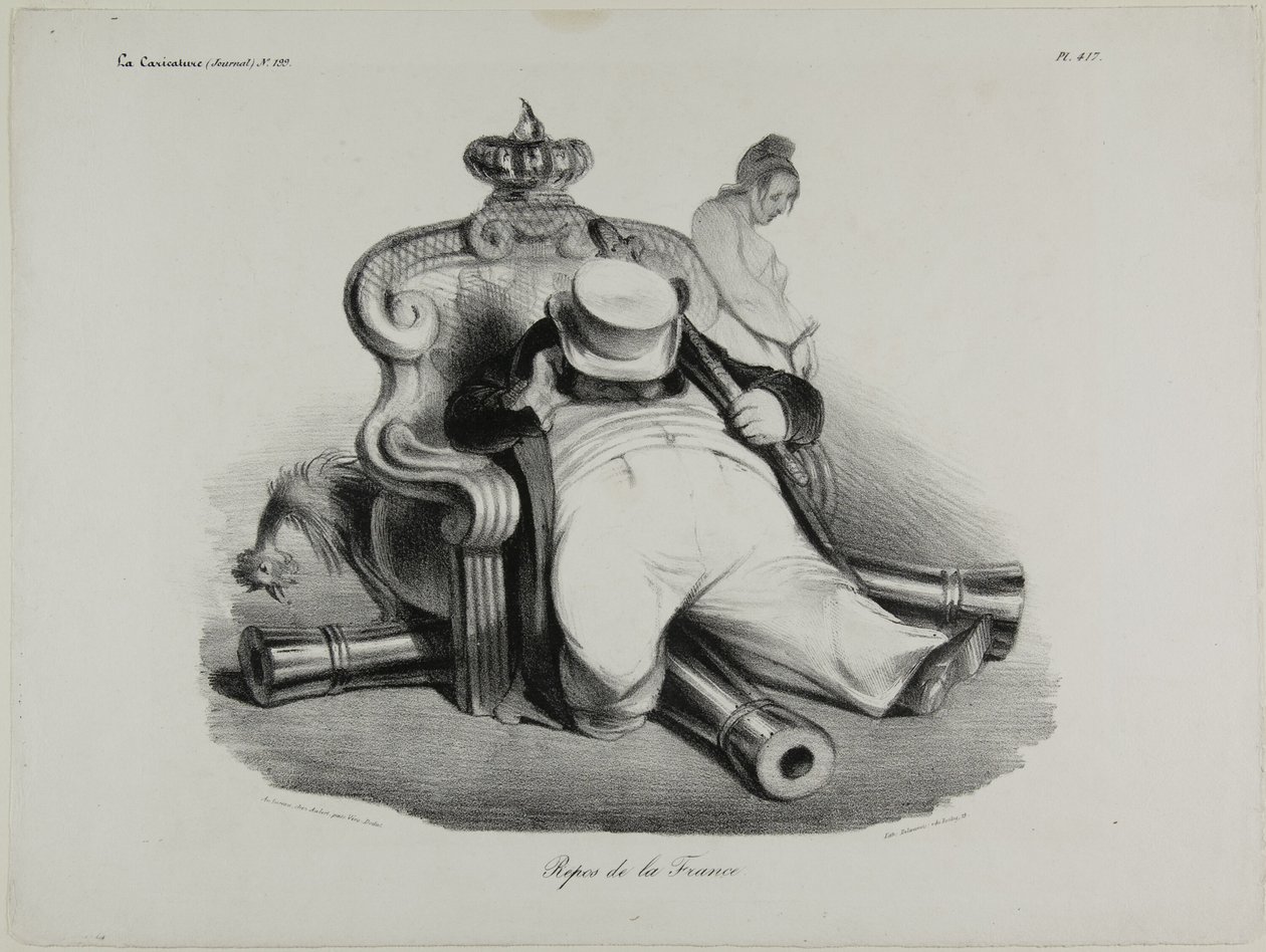 Il riposo della Francia, tavola 417 da Honoré Victorin Daumier