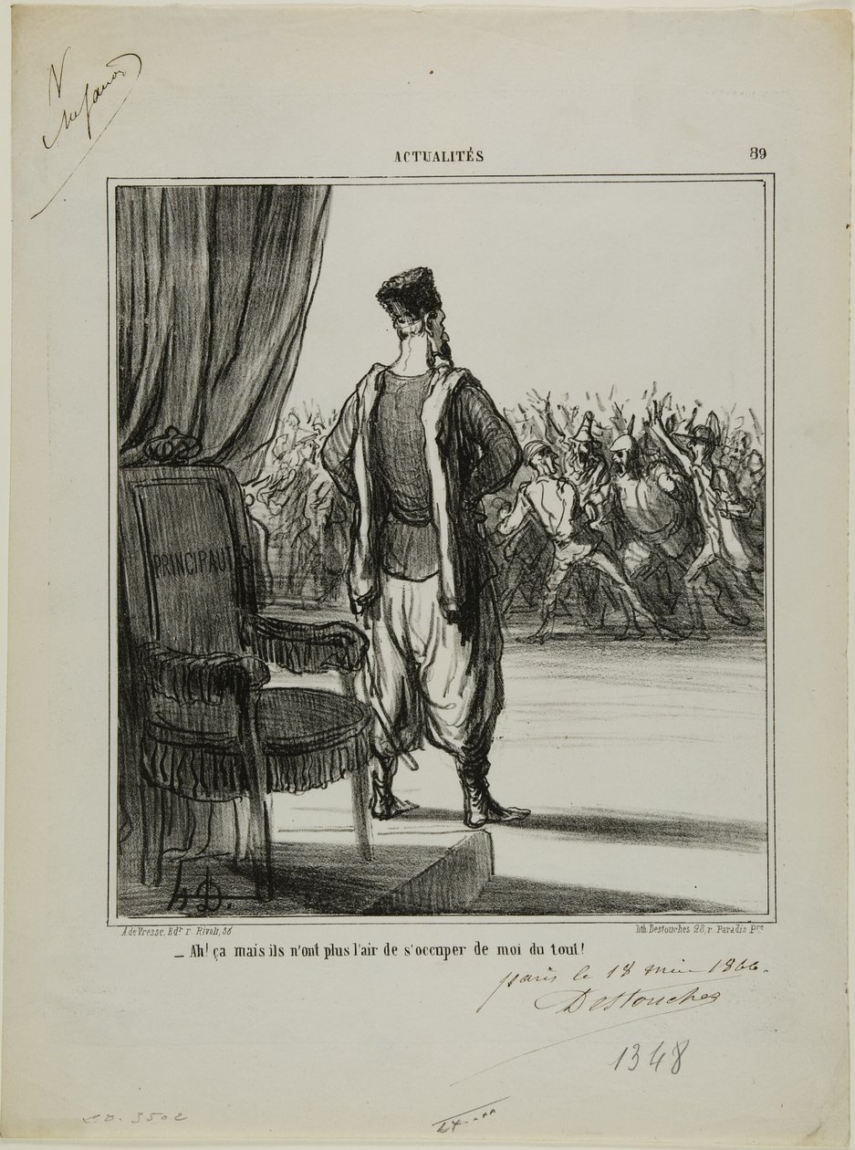 "Che dire..., sembra che non siano più interessati a me", targa 89 di Actualités da Honoré Victorin Daumier