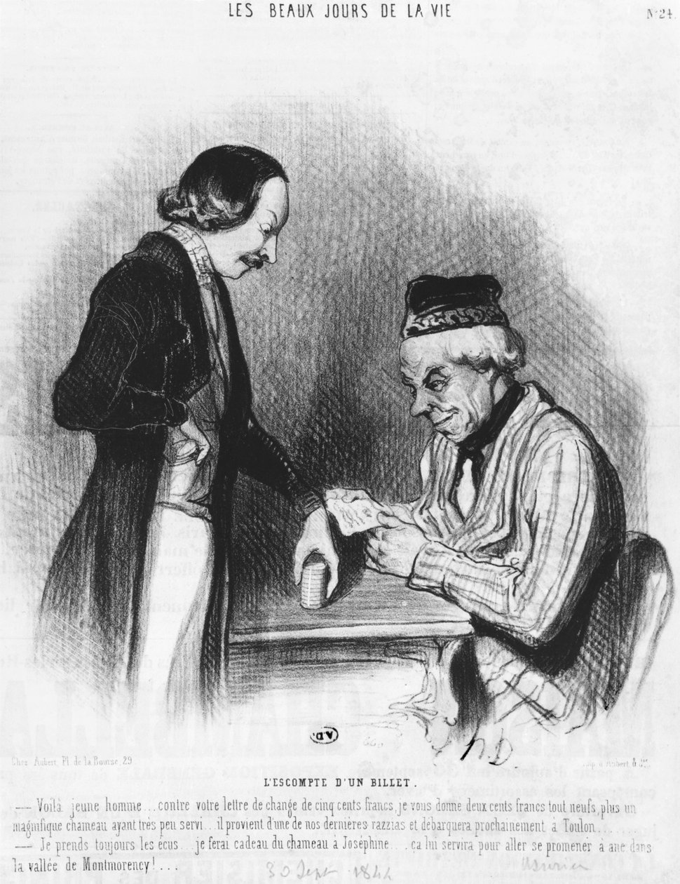 Sconto di una nota, 30 settembre 1844 da Honoré Daumier