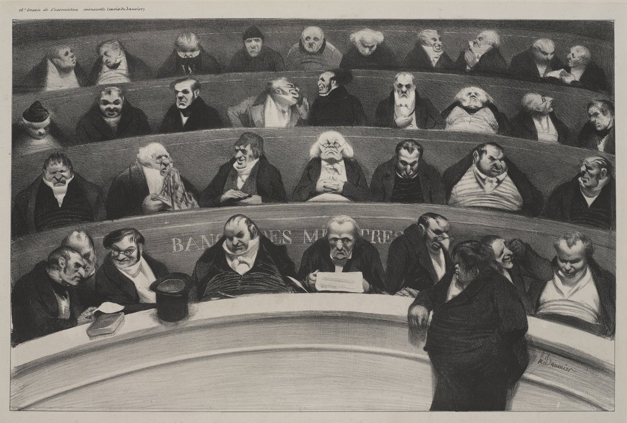 Il ventre legislativo, gennaio 1834 da Honoré Daumier