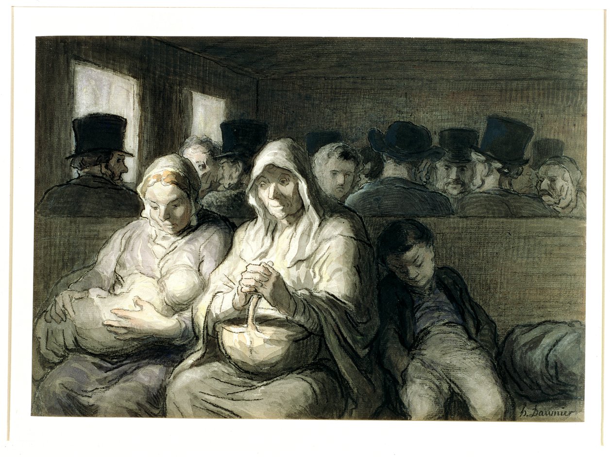 La carrozza di terza classe, 1864 da Honoré Daumier