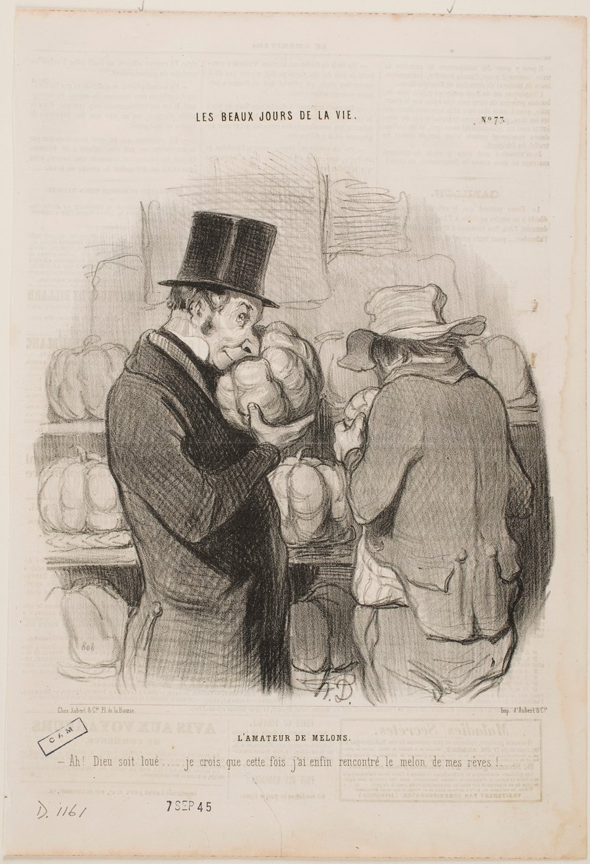Un intenditore di meloni da Honoré Daumier