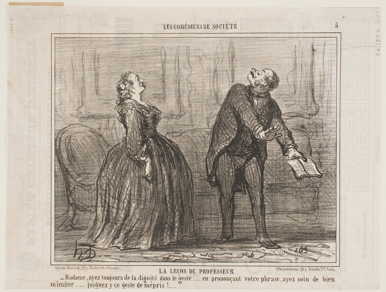 Una lezione del professore da Honoré Daumier
