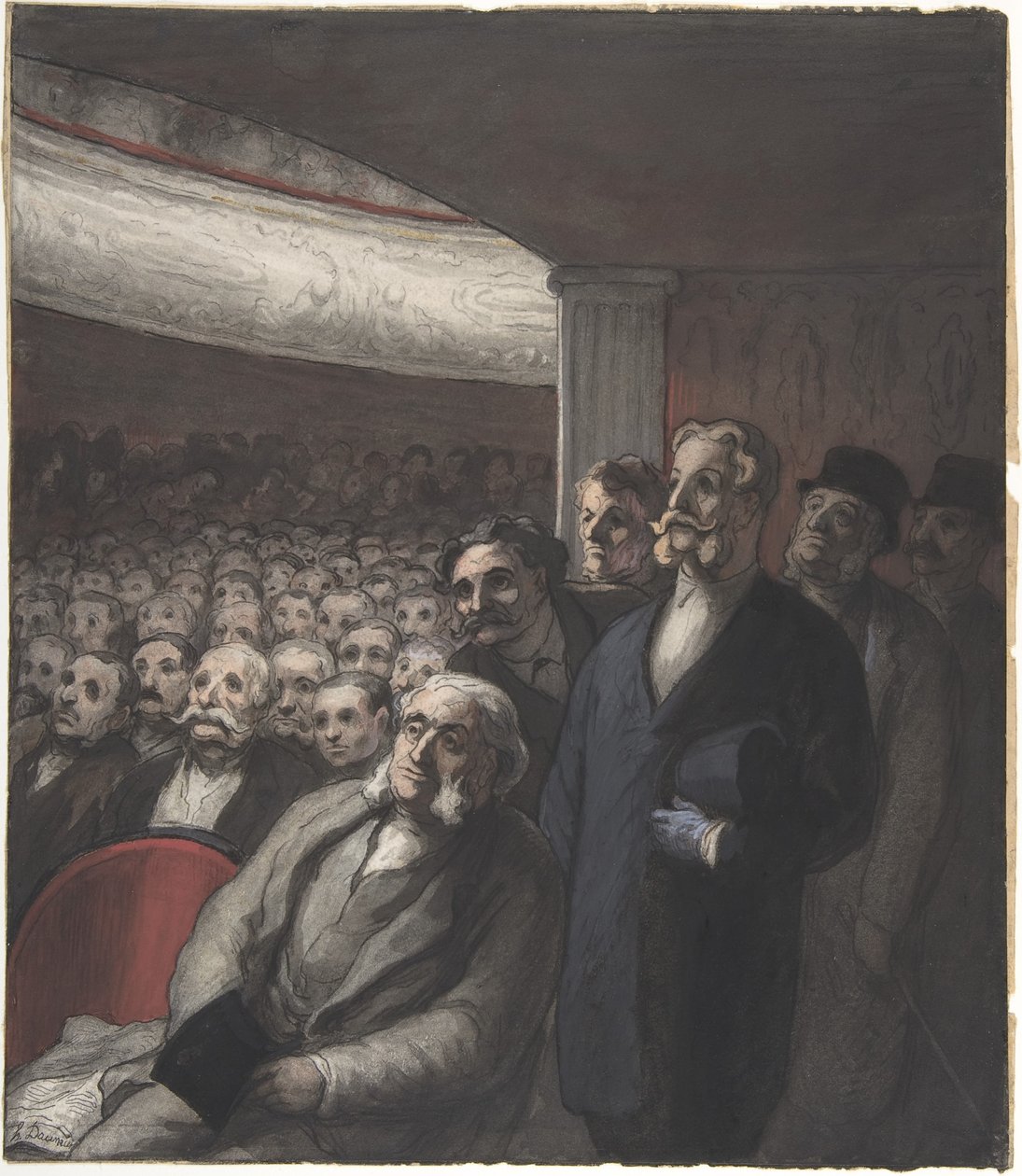 Un pubblico teatrale da Honoré Daumier