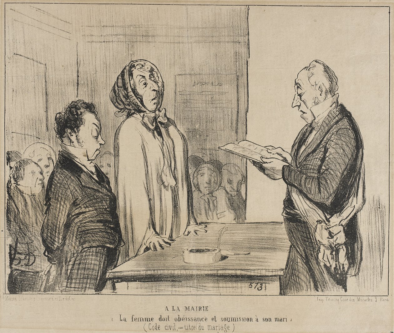 Al municipio... da Honoré Daumier