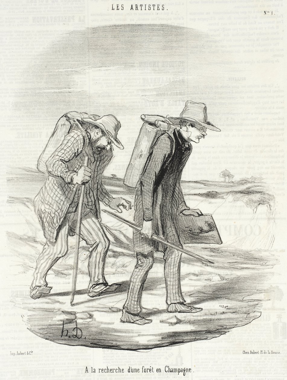 Alla ricerca di una foresta in Champagne da Honoré Daumier