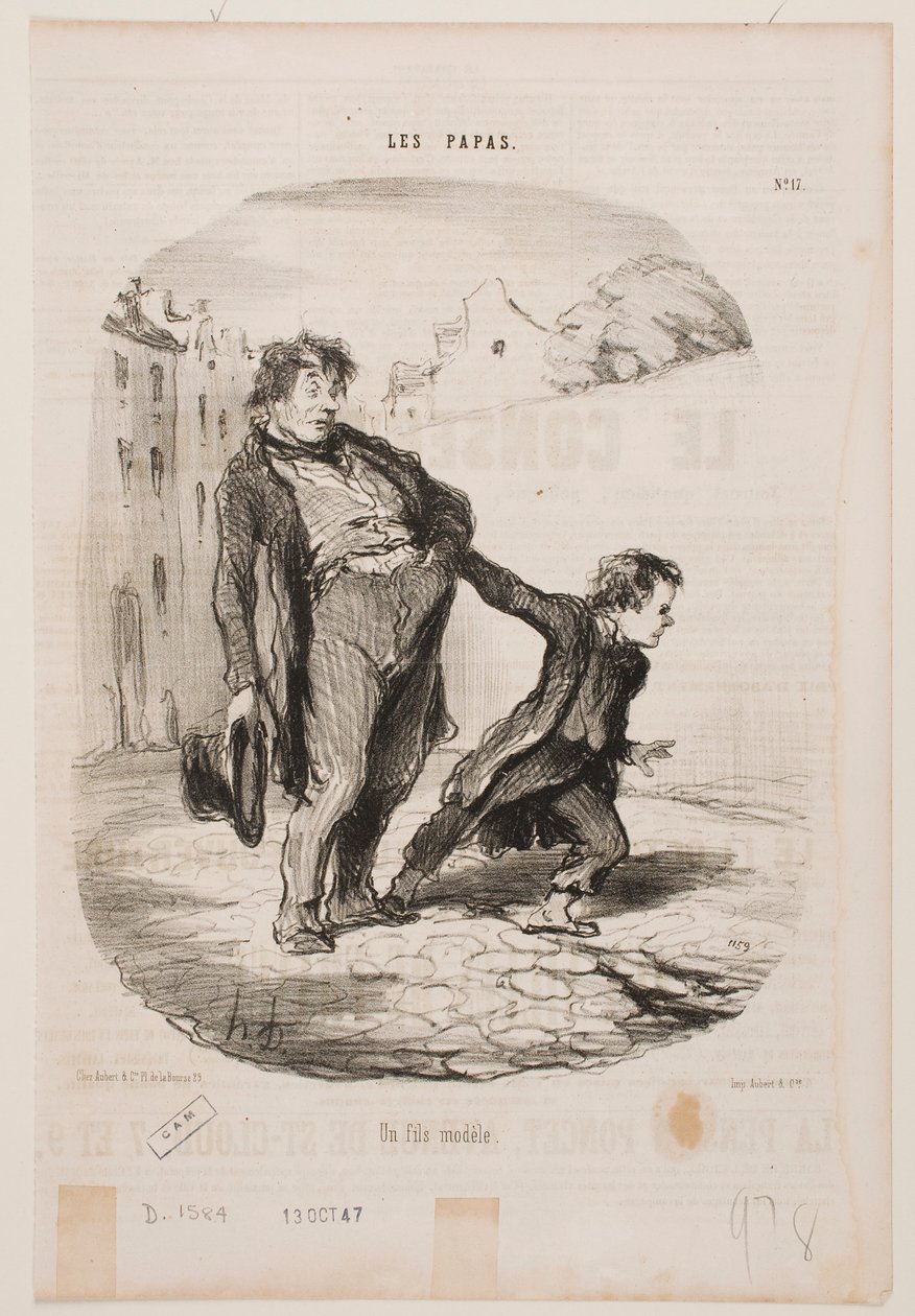 Un figlio da prendere a modello da Honoré Daumier
