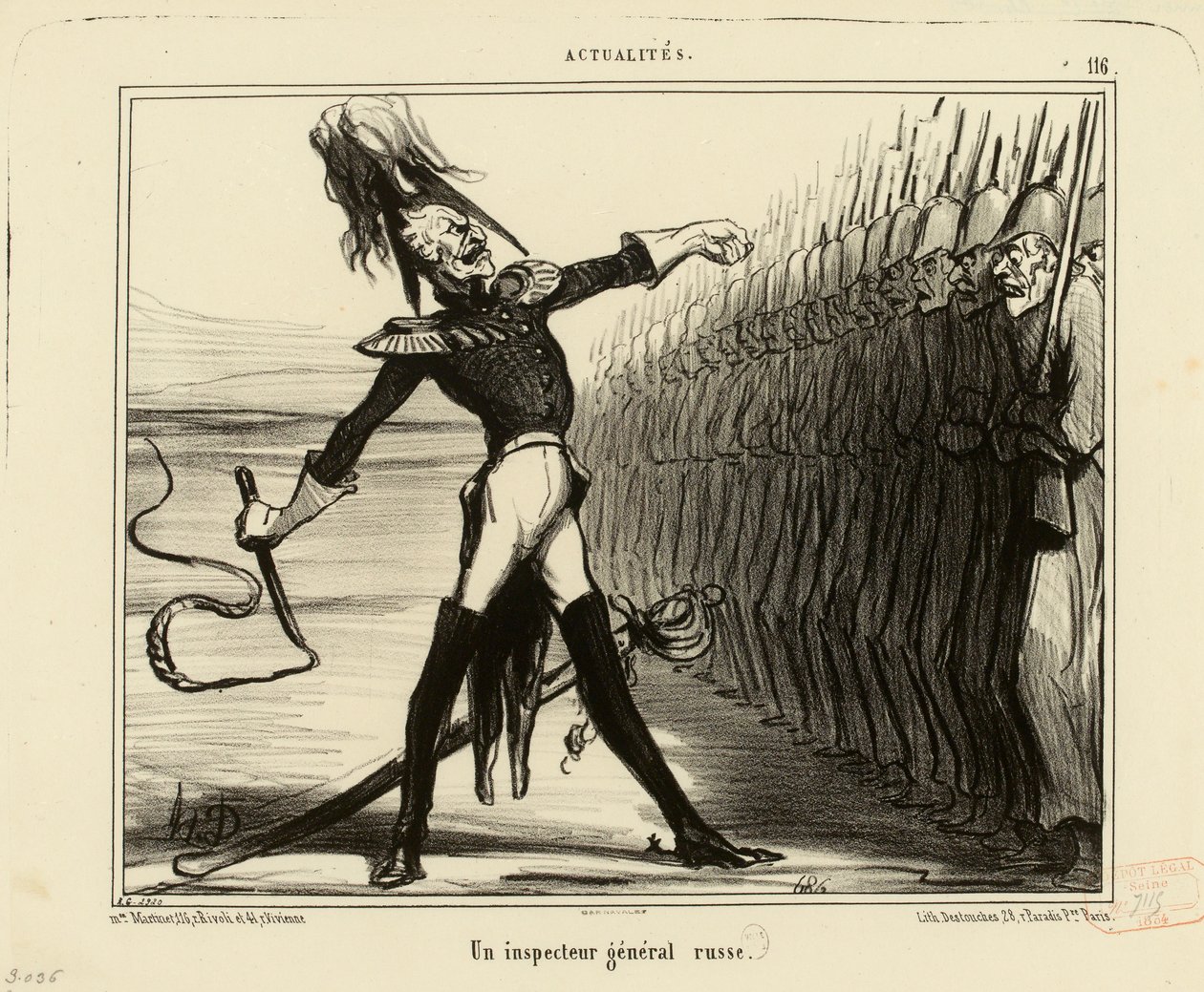 Attualità n. 116: Un ispettore generale russo da Honoré Daumier