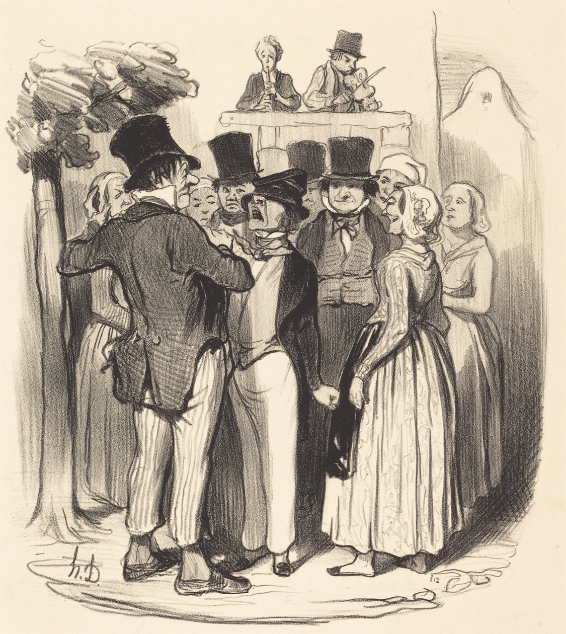 Ah! Gringalet di Parigi... verrai a far ballare... da Honoré Daumier
