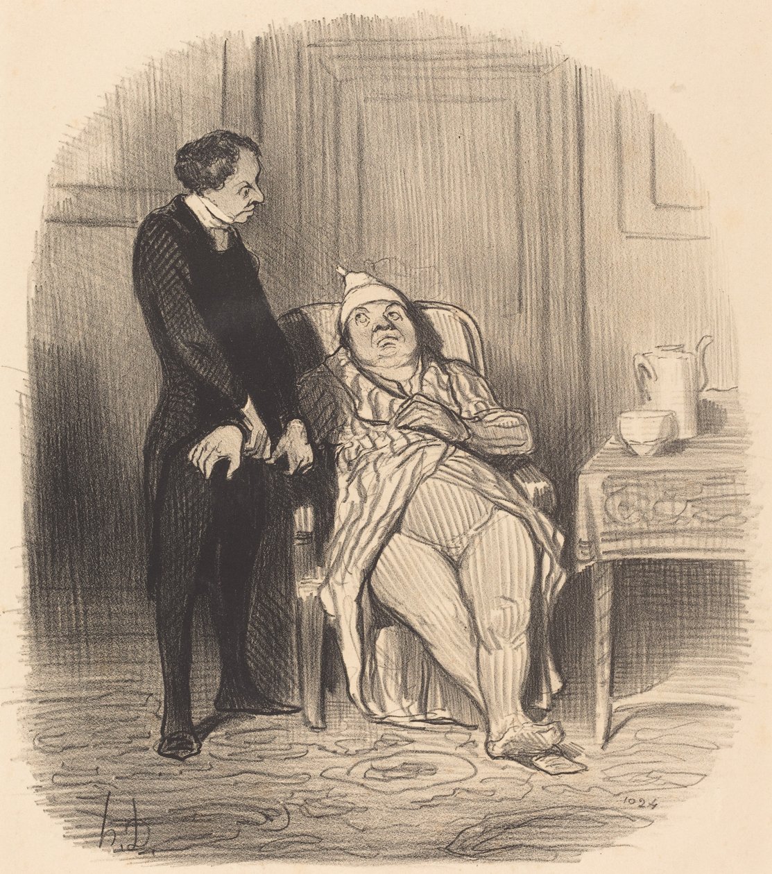 Ah! dottore... credo... di essere tubercolotico! da Honoré Daumier