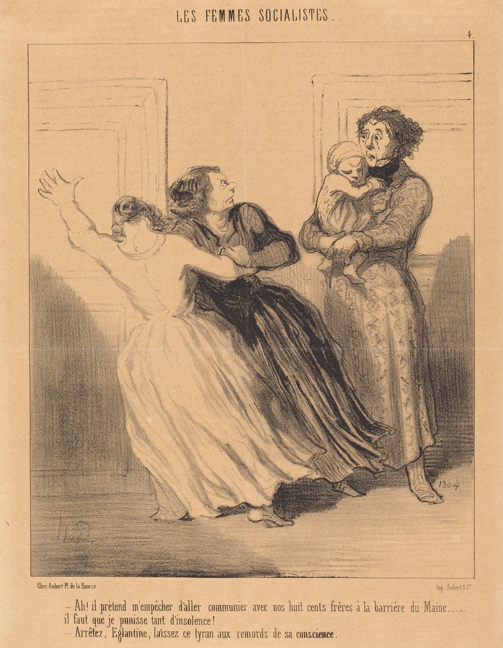 Ah! Pretende impedirmi di andare... da Honoré Daumier