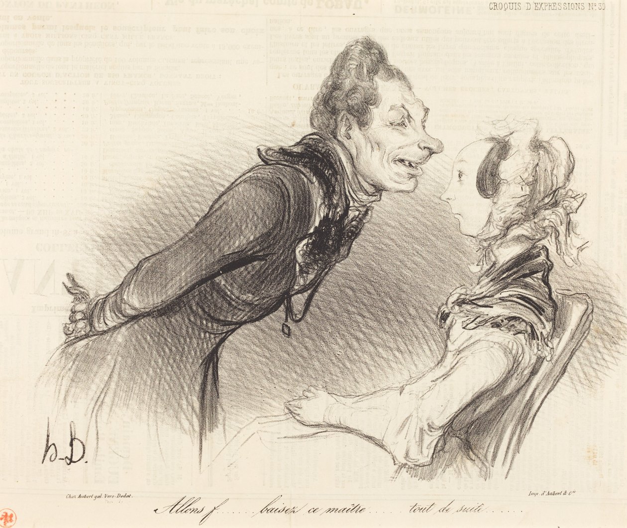 Su... baciate questo maestro... subito... da Honoré Daumier