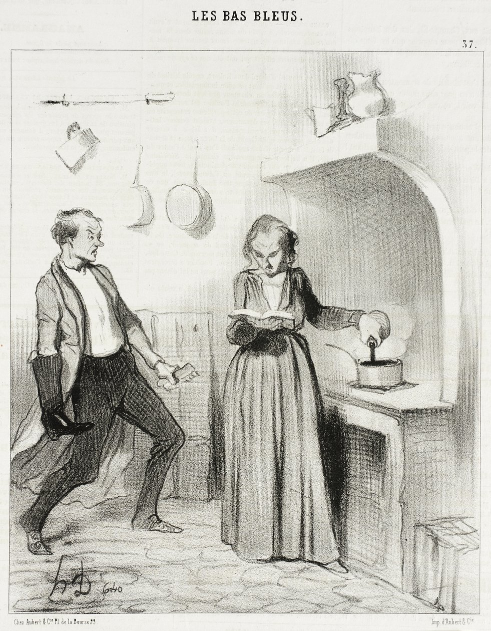 Ebbene!... eccola che... versa lucido da scarpe nella mia cioccolata!... da Honoré Daumier