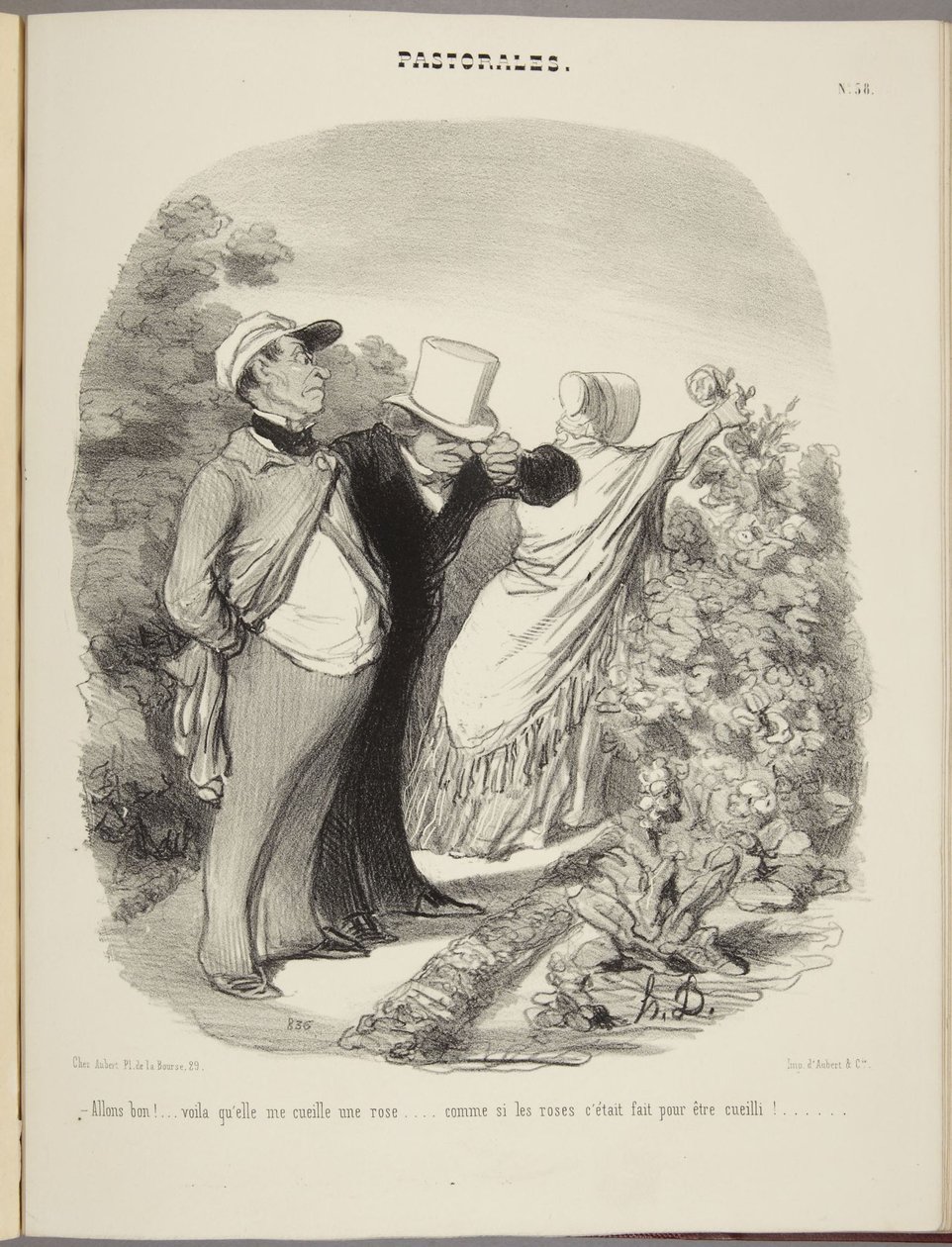 Ecco!... mi coglie una rosa... come se le rose fossero fatte per essere colte!... da Honoré Daumier