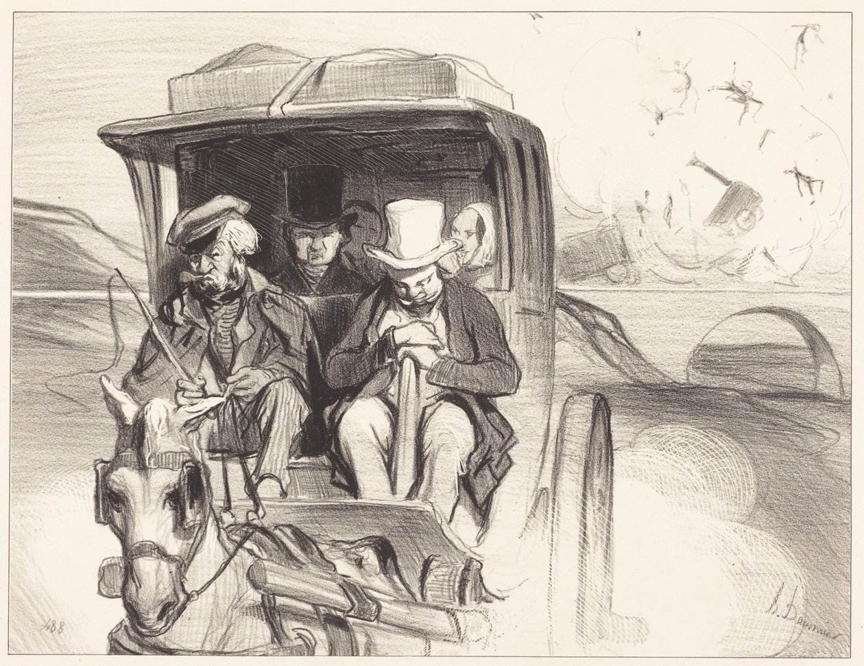 Su dunque ... dannazione, cocchiere ... da Honoré Daumier