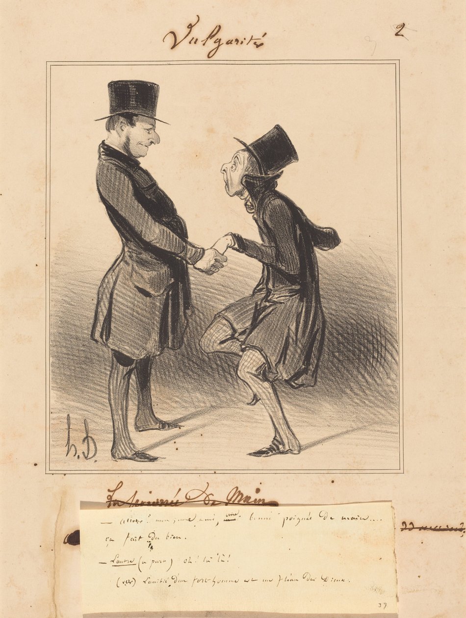 Andiamo! Mio giovane amico, una buona stretta di mano... da Honoré Daumier
