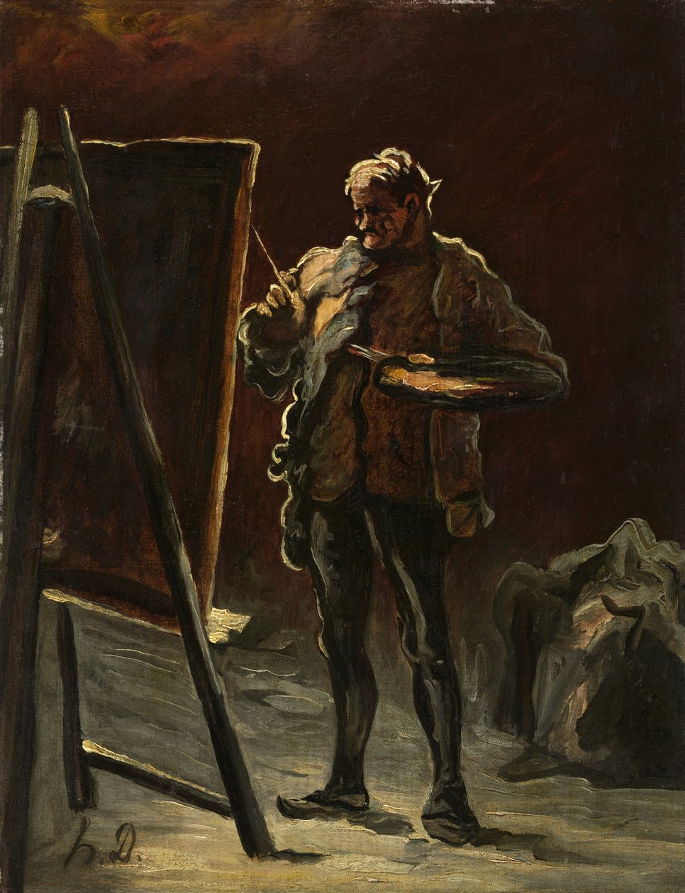 Un Artista, c.1870-75 da Honoré Daumier