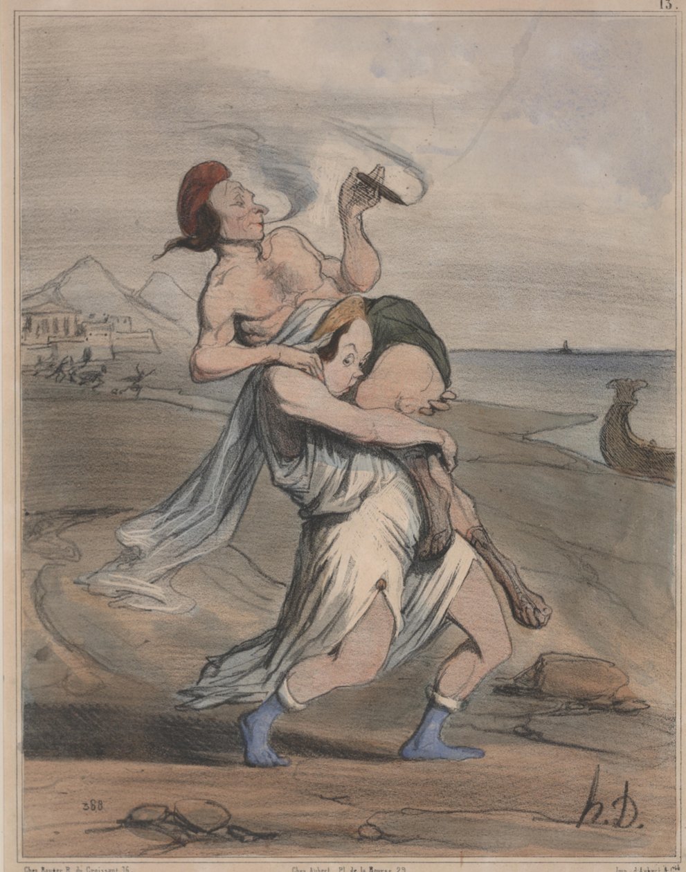 Storia antica, n. 13: Il rapimento di Elena da Honoré Daumier
