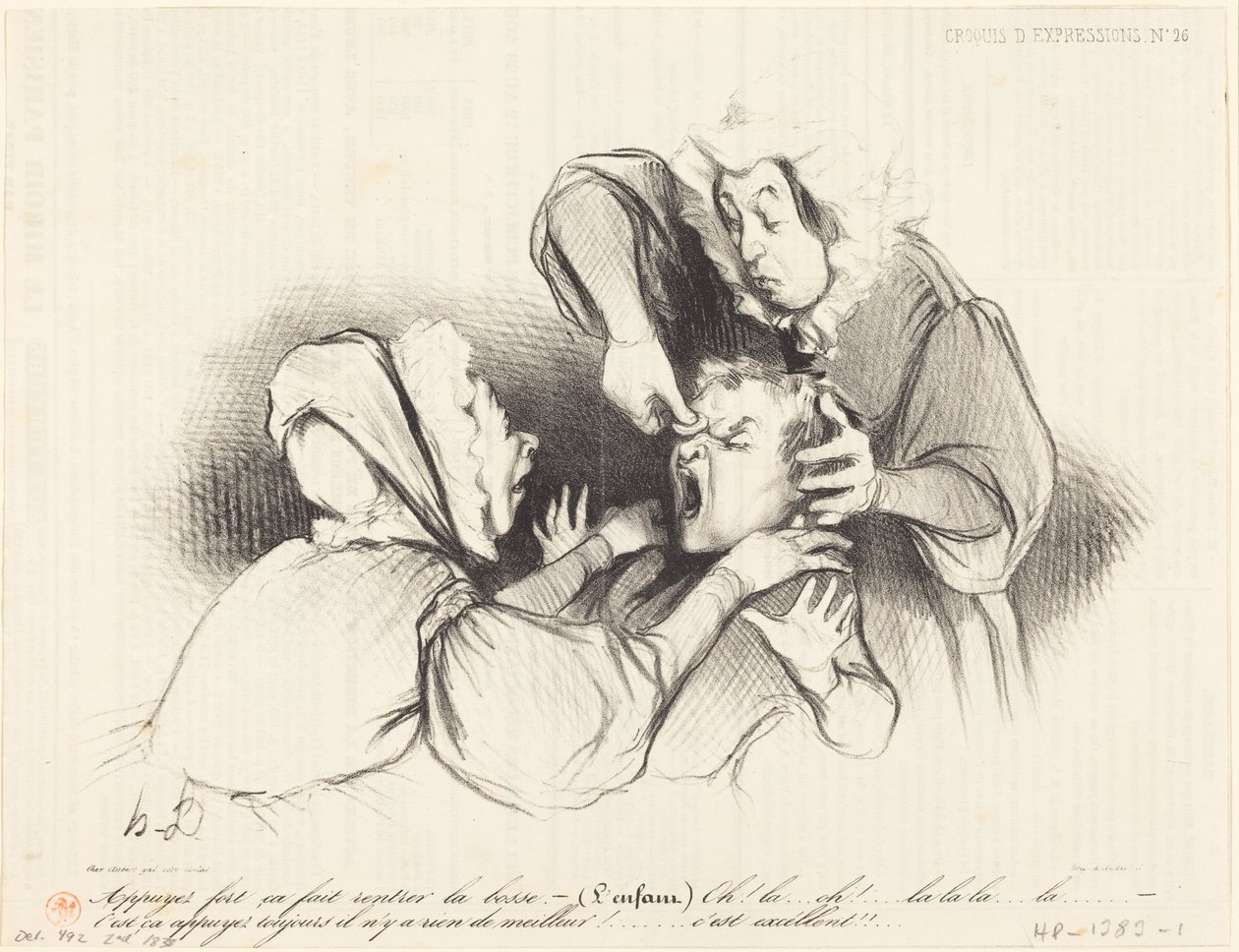 Premete forte, così il bernoccolo rientra... da Honoré Daumier