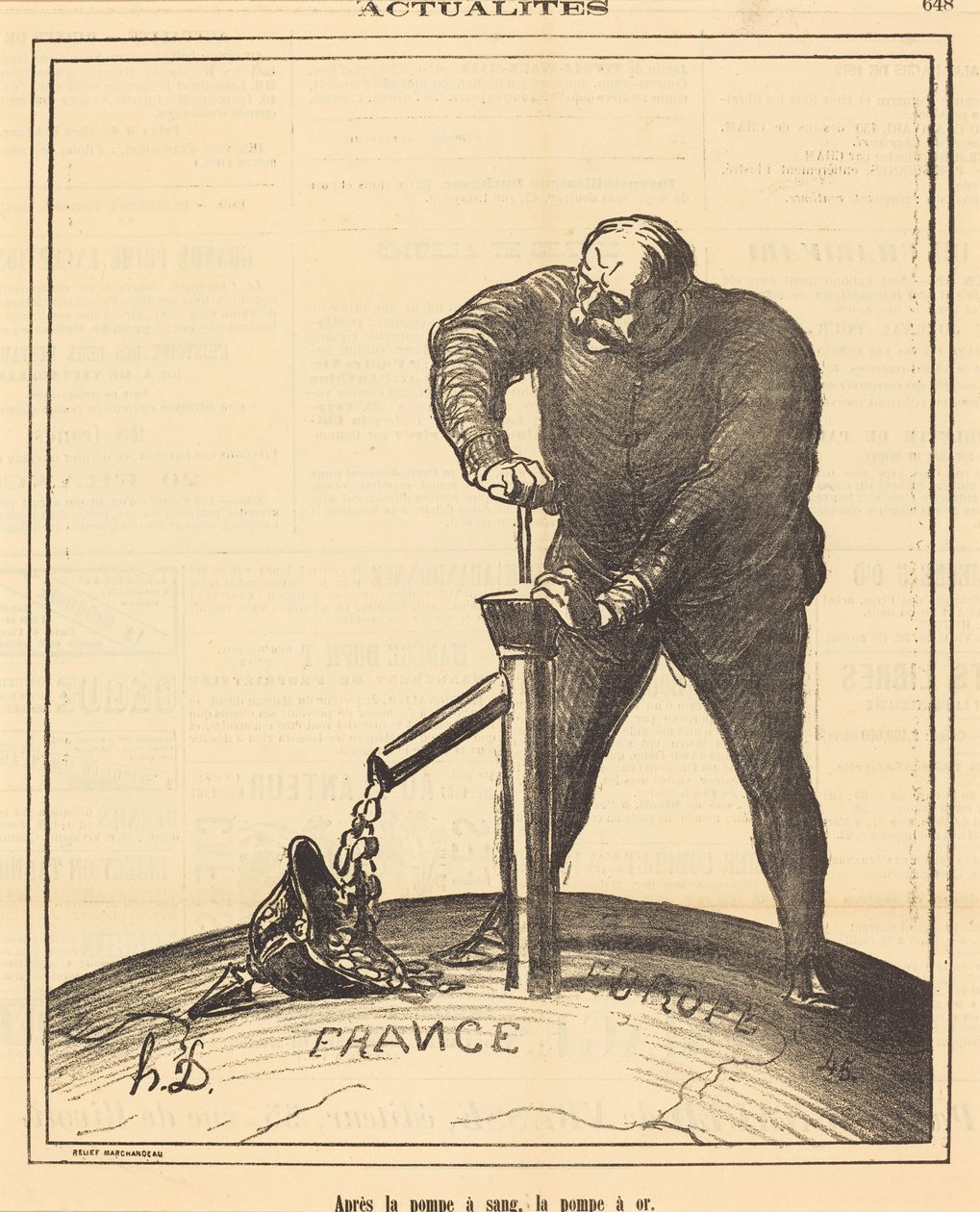 Dopo la pompa per il sangue, la pompa per l’oro da Honoré Daumier