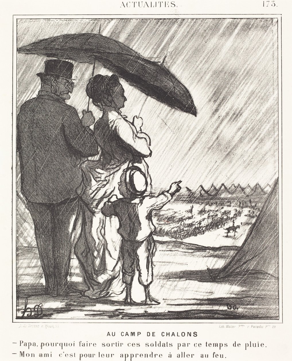 Al campo di Chalons da Honoré Daumier