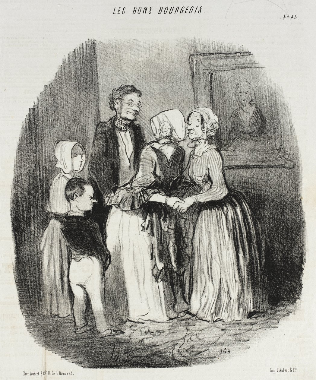 A Capodanno, visita obbligatoria a zia Rabourdin da Honoré Daumier