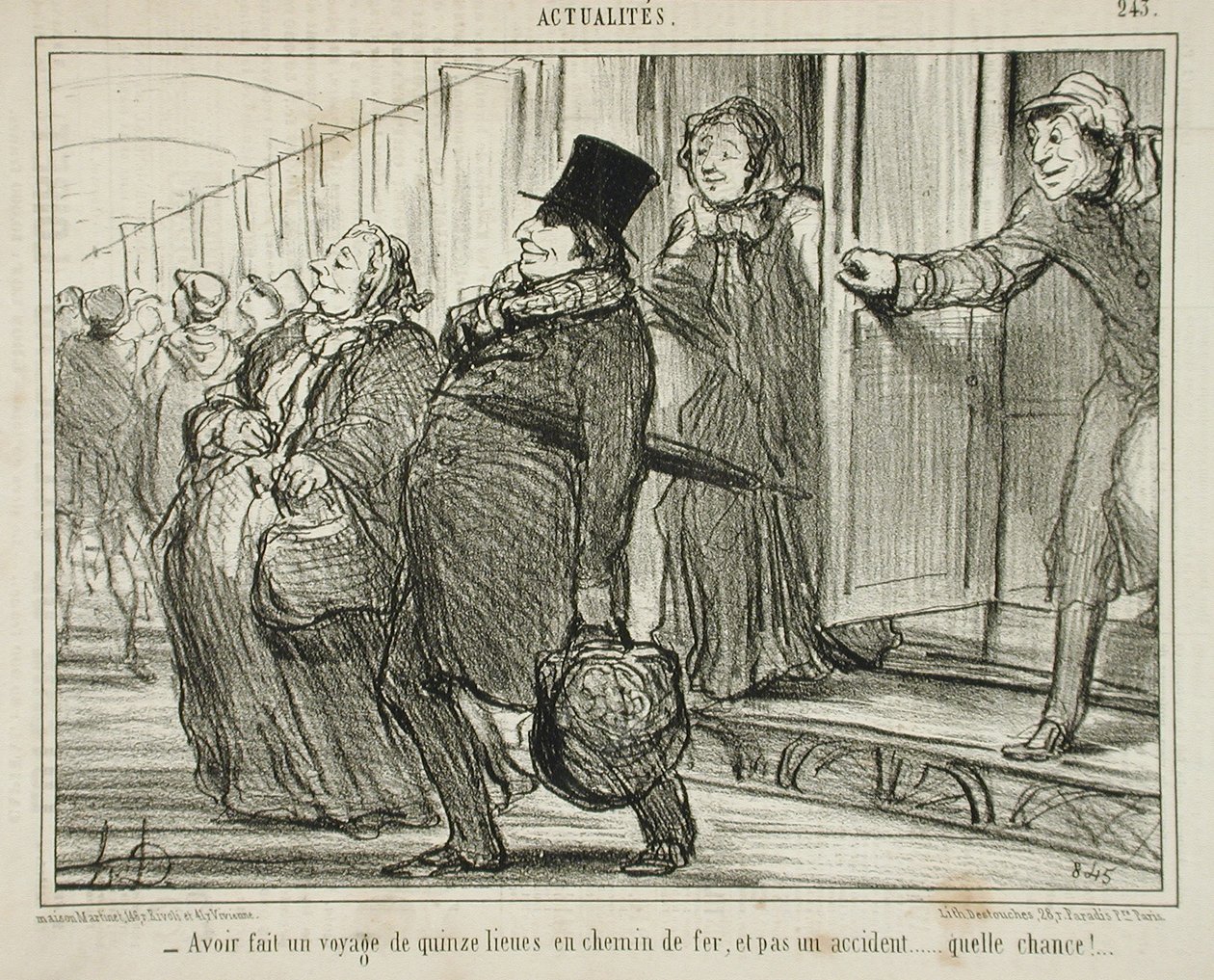Aver percorso quindici leghe in treno... da Honoré Daumier