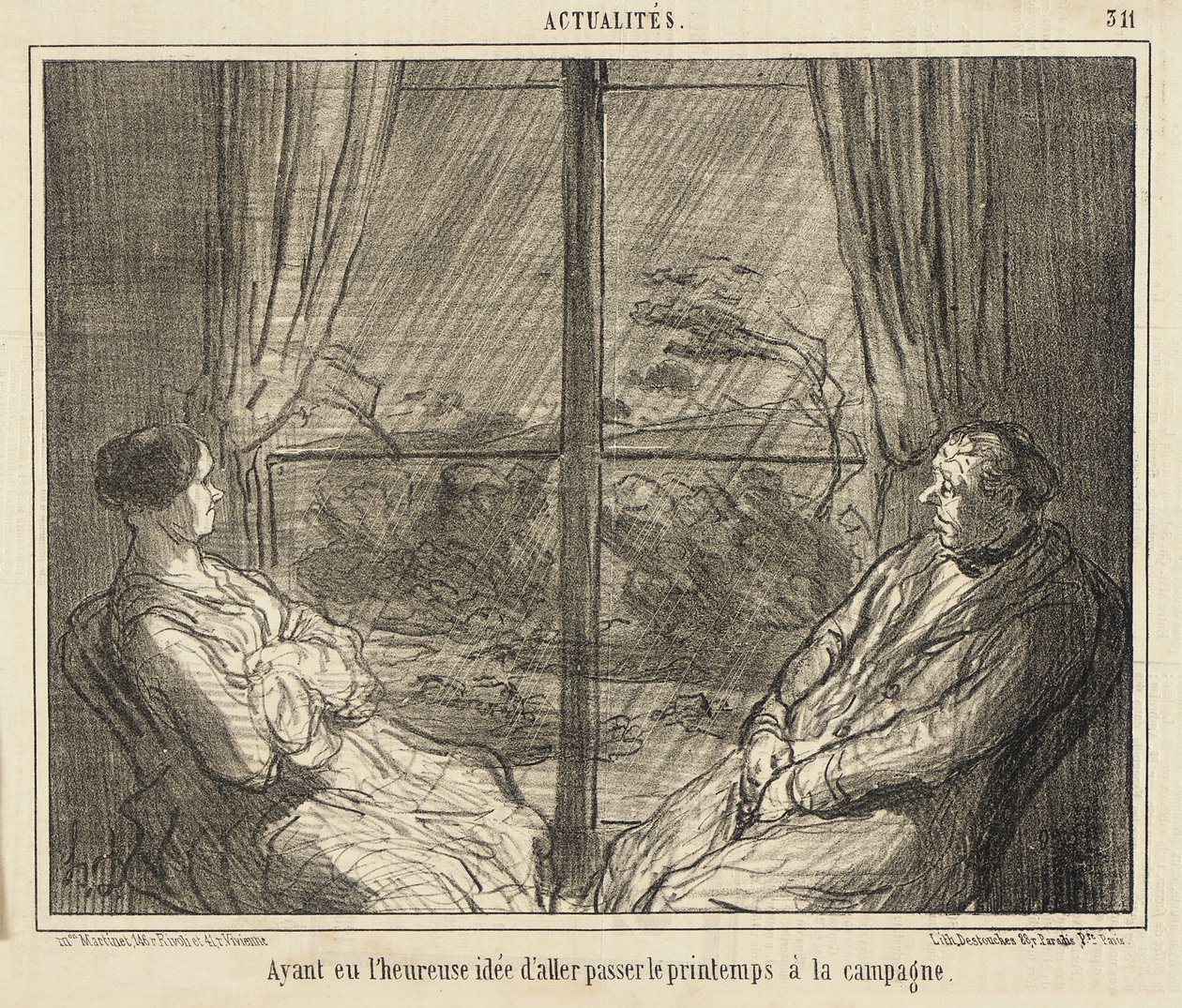 Avendo avuto la felice idea di andare a trascorrere la primavera in campagna da Honoré Daumier