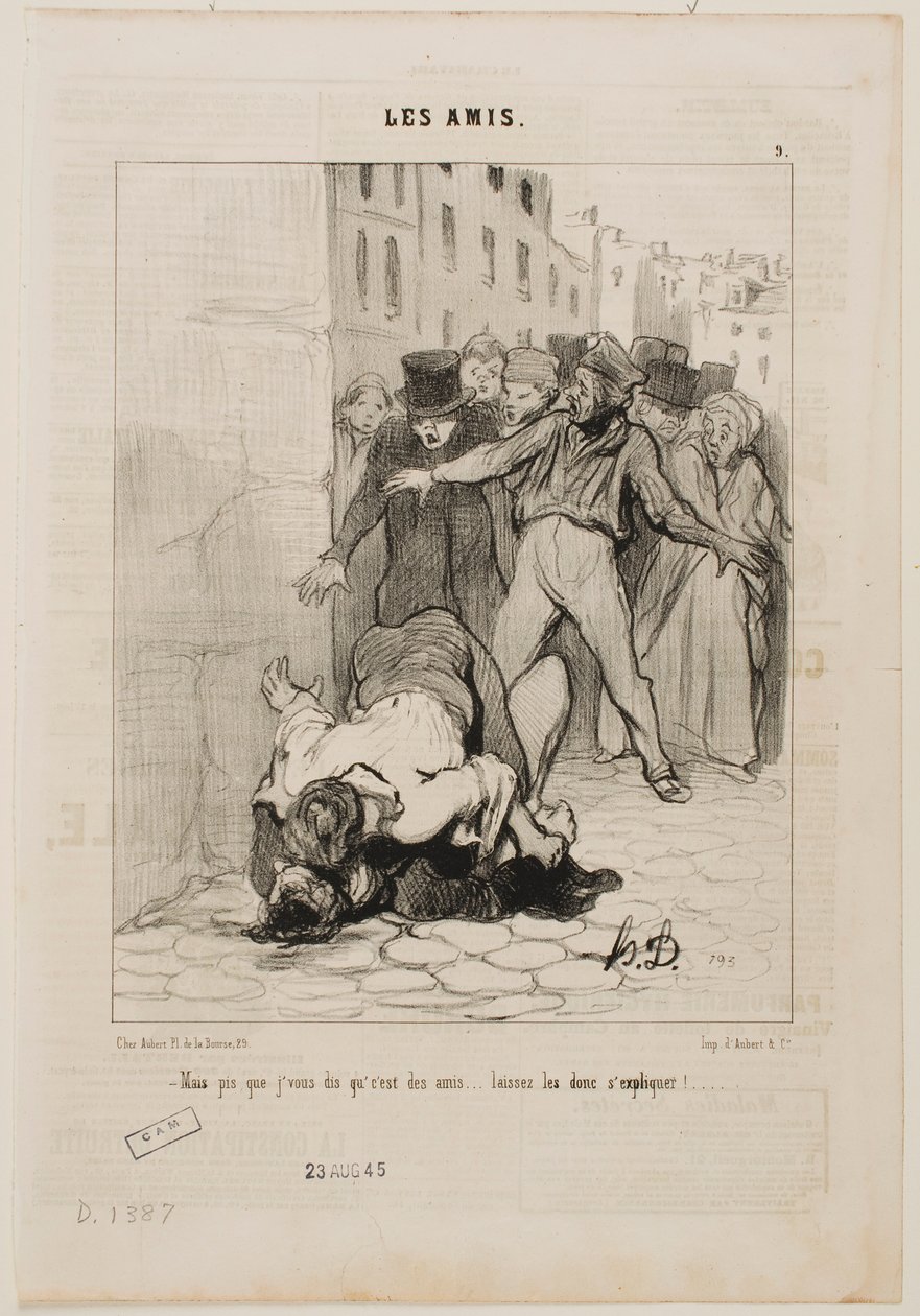 Ma ti assicuro che sono amici… si stanno semplicemente confidando l’uno con l’altro. da Honoré Daumier