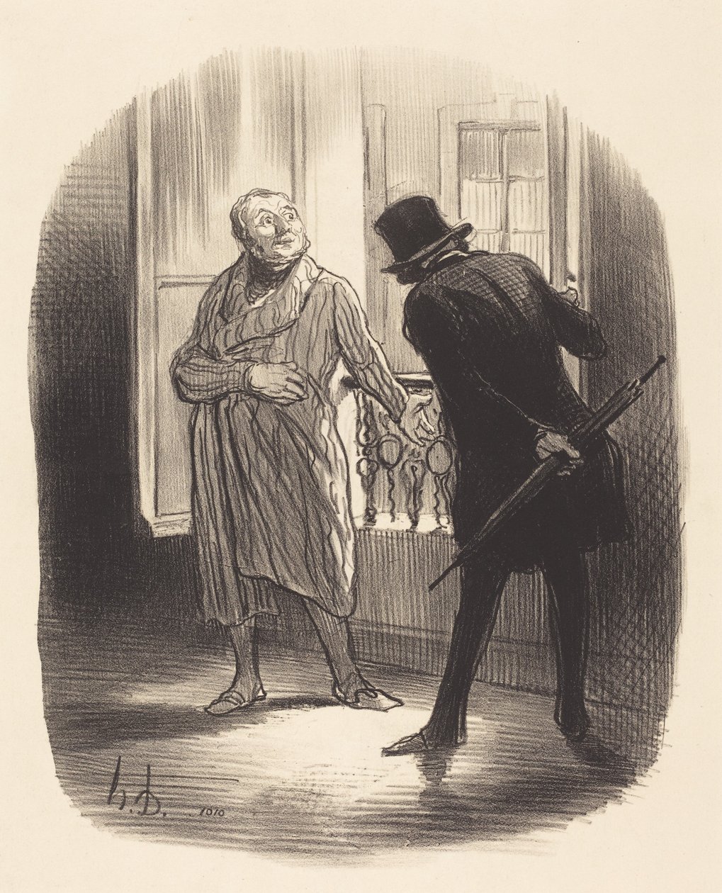 Questo alloggio è un po’ caro, per la Place Royale... da Honoré Daumier