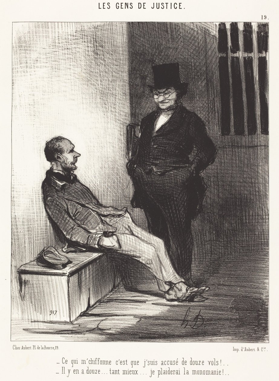Quello che mi dà fastidio è... dodici furti!... da Honoré Daumier