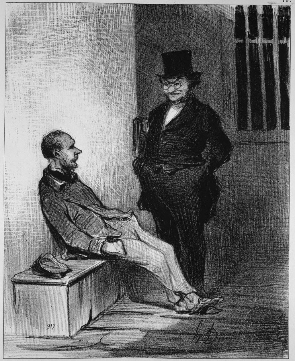 Ciò che mi irrita è che sono accusato di dodici furti!... Ce ne sono dodici... tanto meglio... invocherò la monomania!... da Honoré Daumier