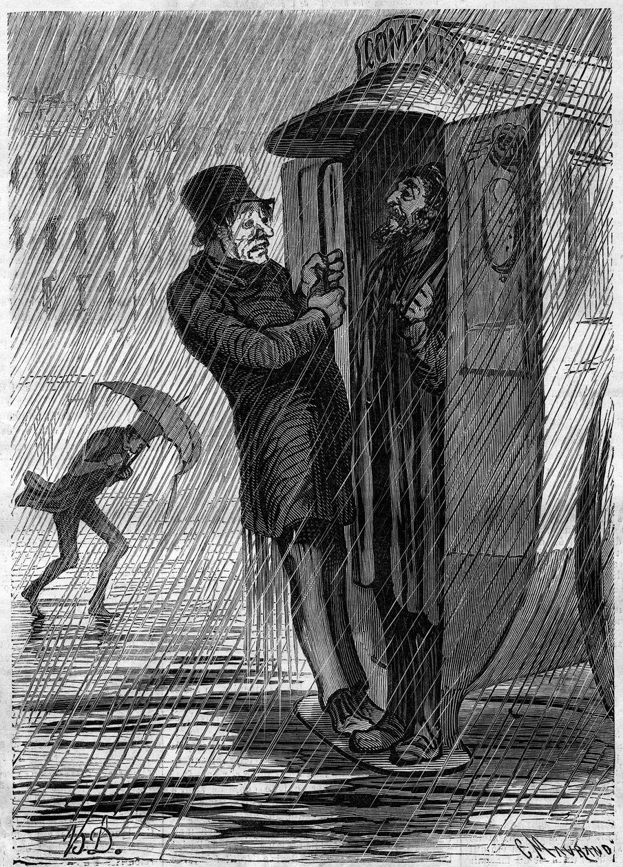 Completo!!! Caricatura di Honoré Daumier. Incisione in 