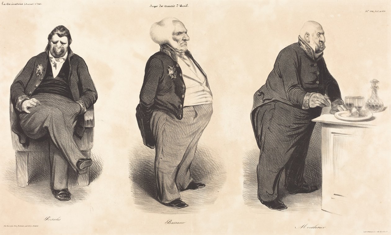 Conte Portalis - Duca di Bassano - Conte di Montlosier da Honoré Daumier