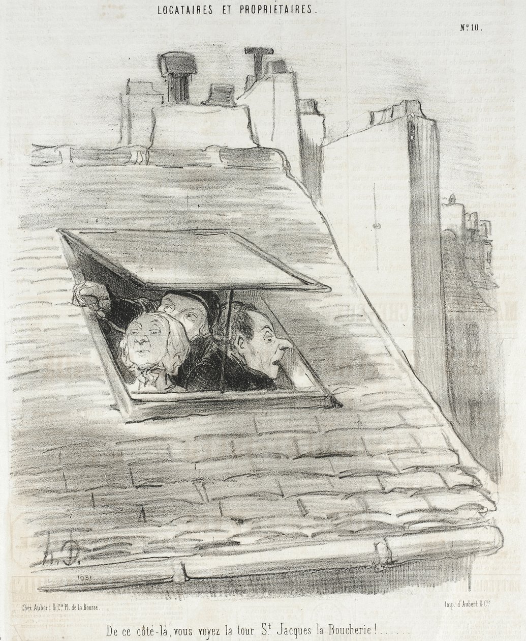 Da questo lato vedete la torre di St. Jacques... da Honoré Daumier