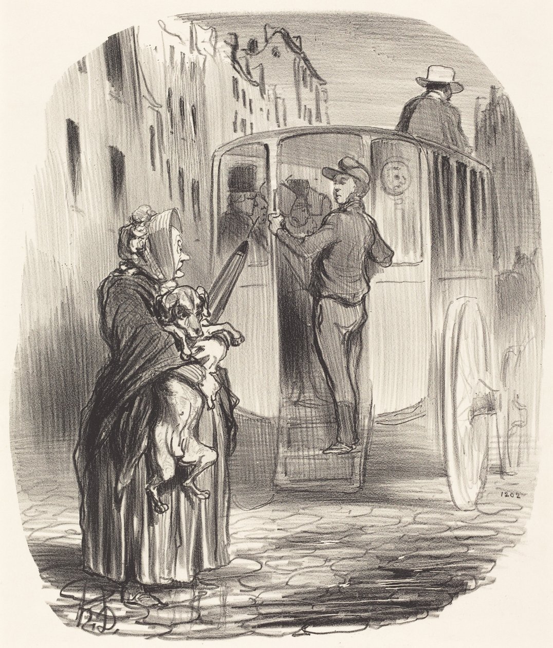 Mi dispiace, signora... non accetto cani... da Honoré Daumier