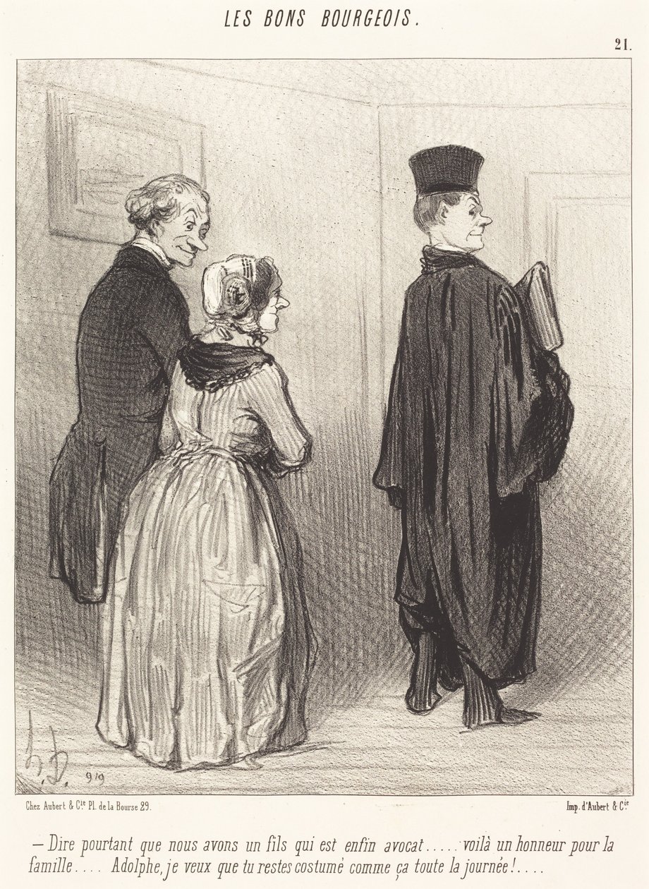 Dire... che abbiamo un figlio che è... avvocato... da Honoré Daumier