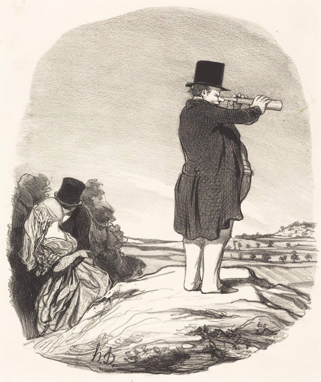 Ehi, cara... non vedo niente! da Honoré Daumier