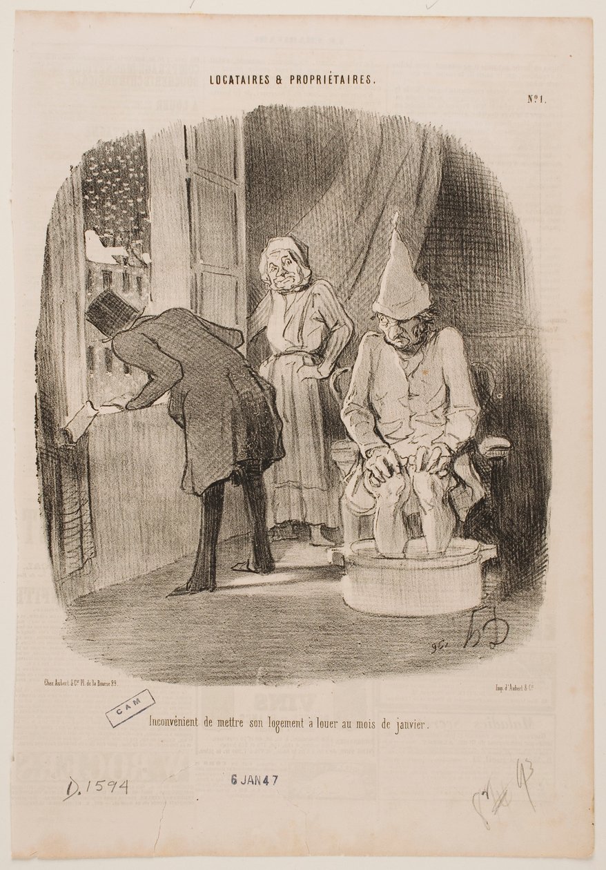 Svantaggio di mettere in affitto la propria abitazione in gennaio da Honoré Daumier