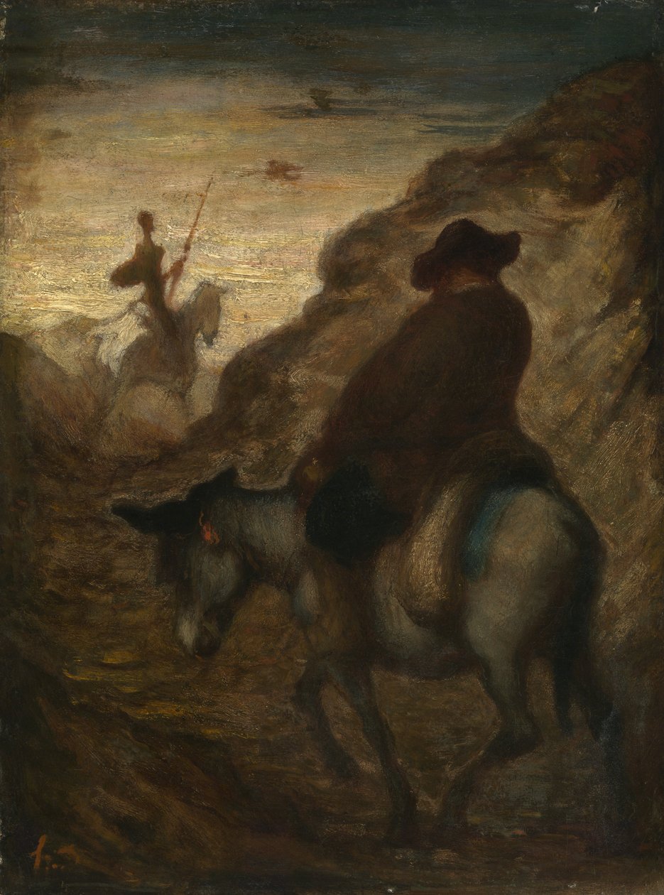 Don Chisciotte e Sancho Panza, c.1864-65 da Honoré Daumier