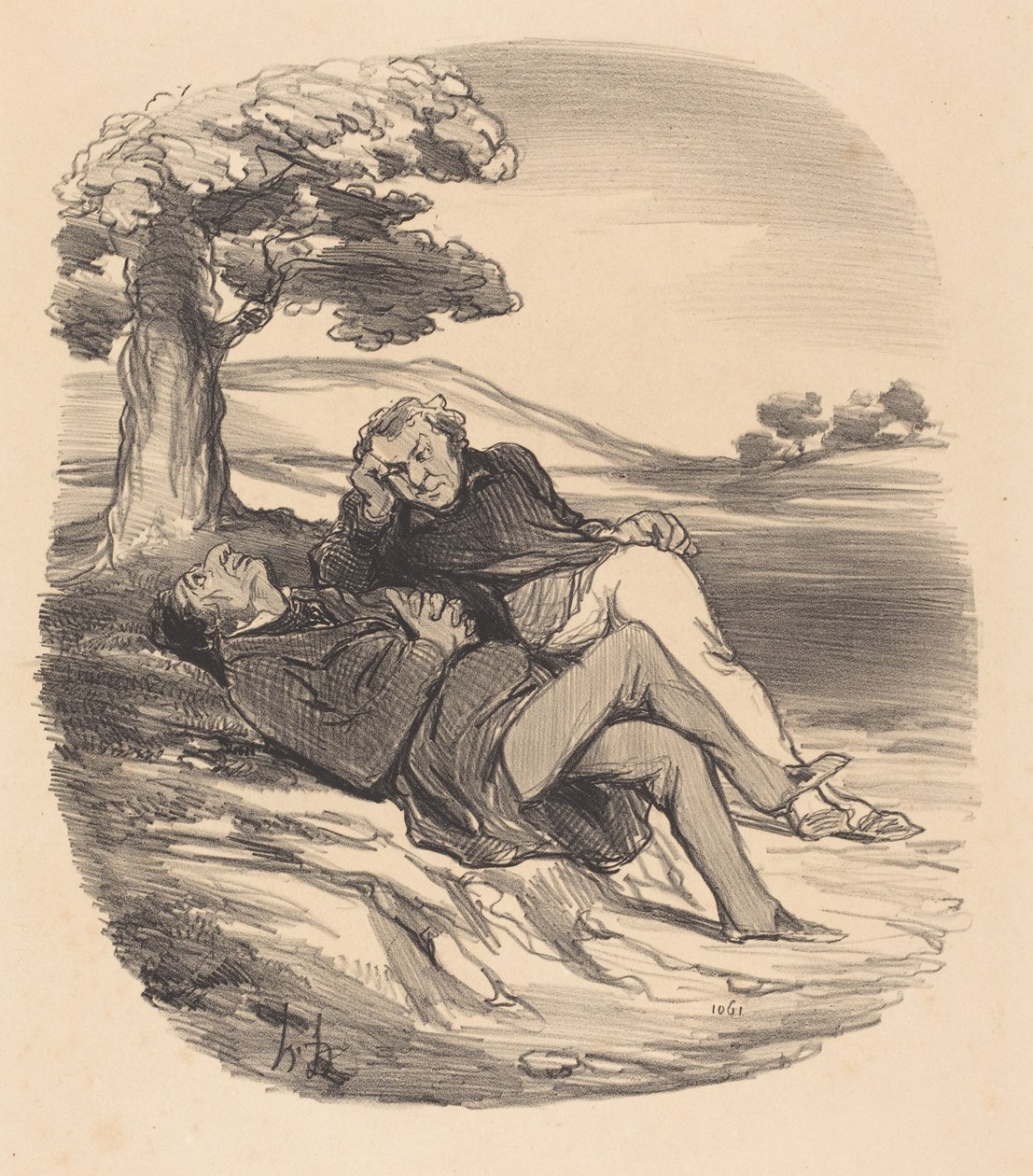 Dolce svago di un ferramenta ritirato dal commercio... da Honoré Daumier