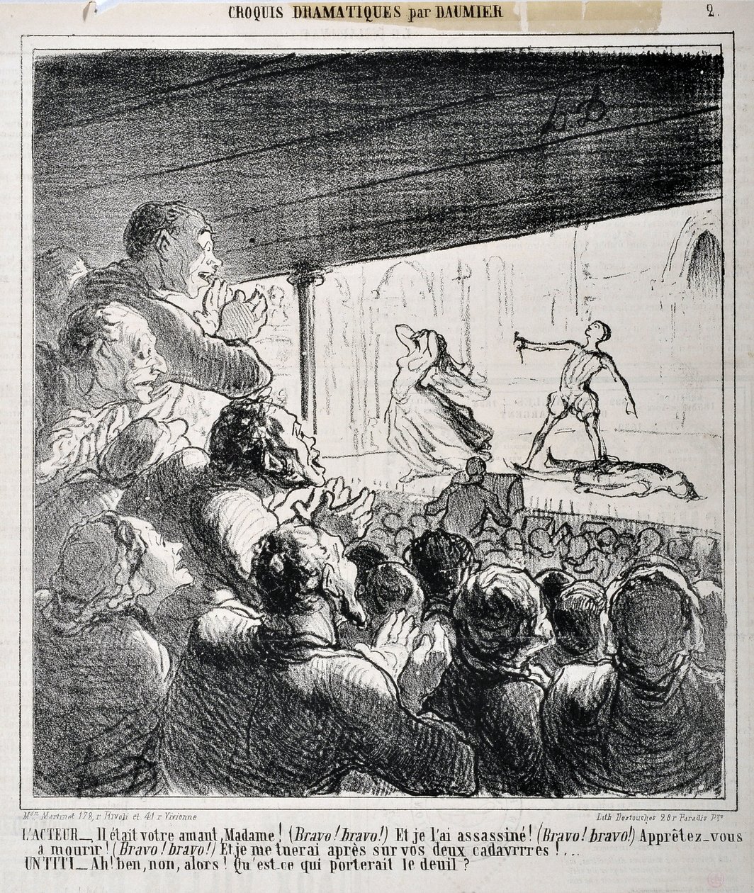 Schizzo drammatico: "Era il tuo amante, Madame..." Incisione di Honore Daumier (1808-1879) in "Le Charivari". Palais Longchamp, Museo delle Belle Arti di Marsiglia da Honoré Daumier