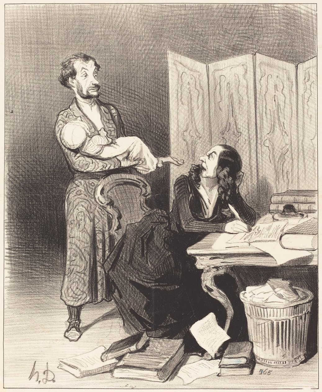 Allora portate quella roba da qualche altra parte... non riesco a lavorare... da Honoré Daumier