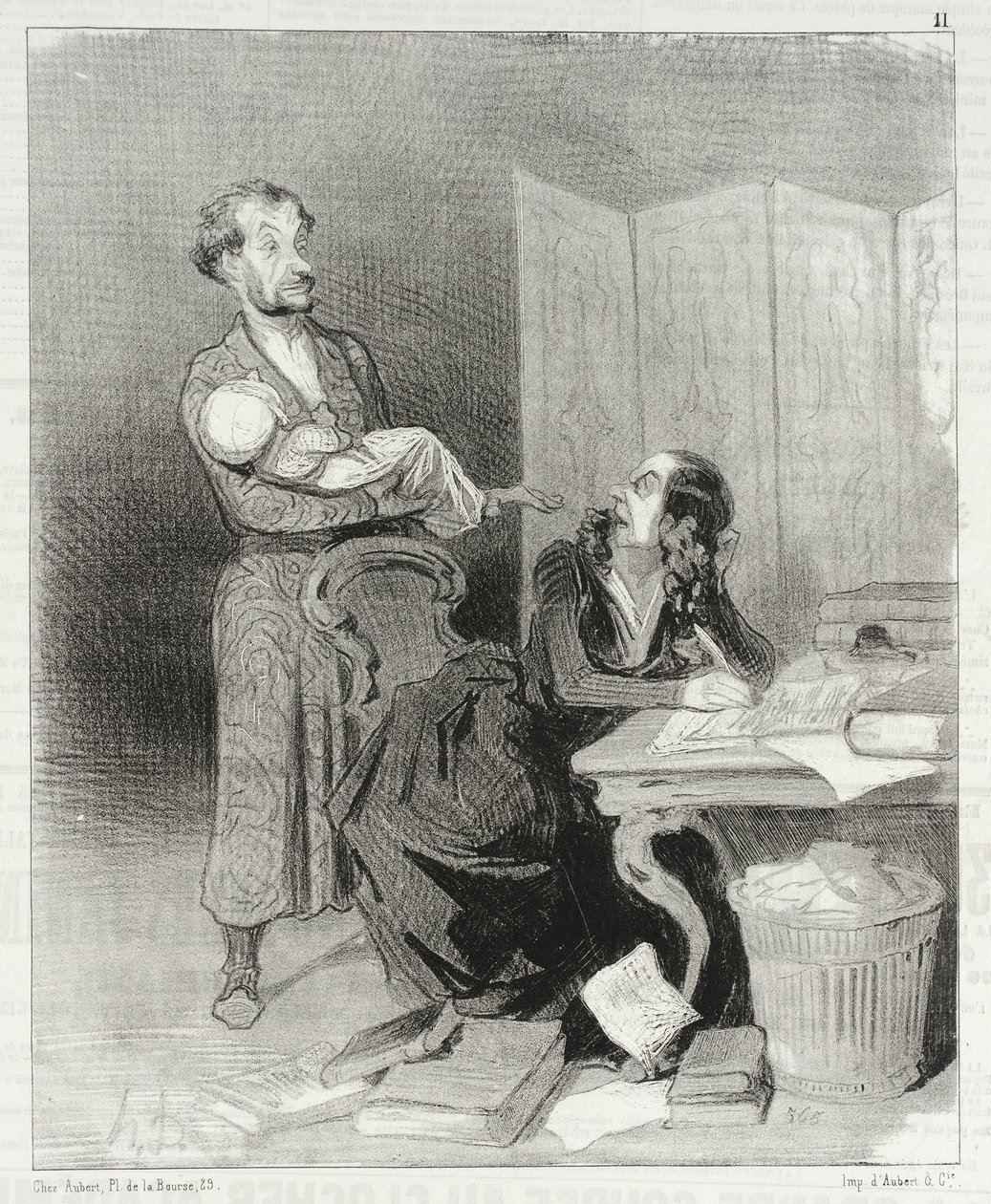 Portate dunque quella cosa più lontano ... è impossibile lavorare ... da Honoré Daumier