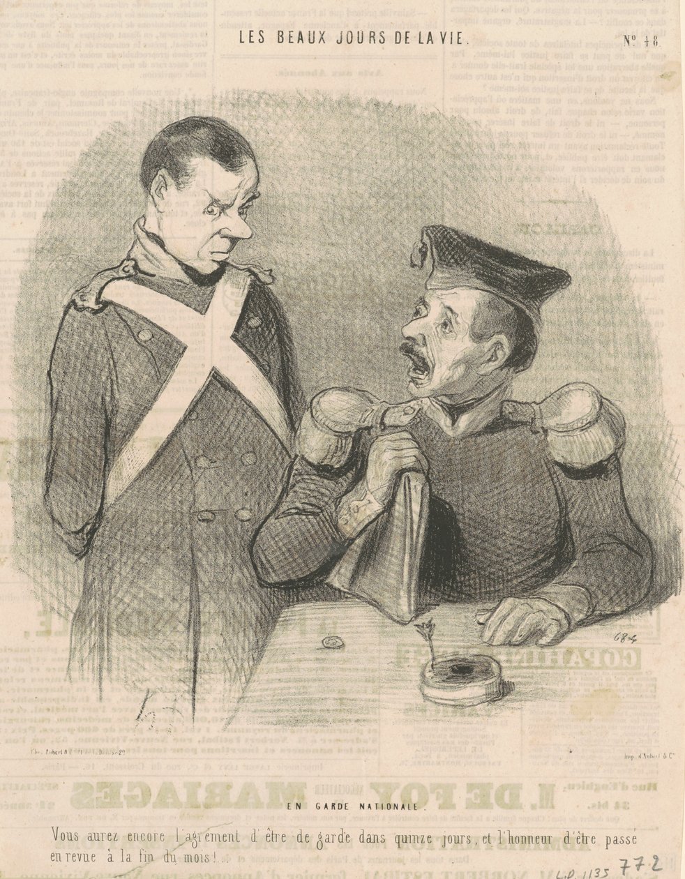 Una guardia nazionale da Honoré Daumier