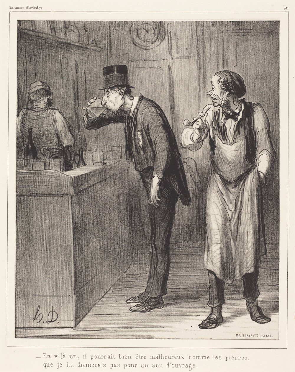 Eccone uno, potrebbe proprio essere infelice... da Honoré Daumier