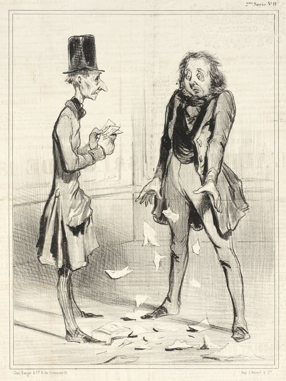 Sempre di nuovo i miei creditori... da Honoré Daumier