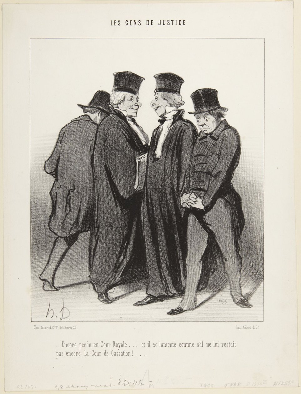 Ancora una sconfitta alla Corte Reale..., numero 34 della collana "Les gens de Justice" da Honoré Daumier