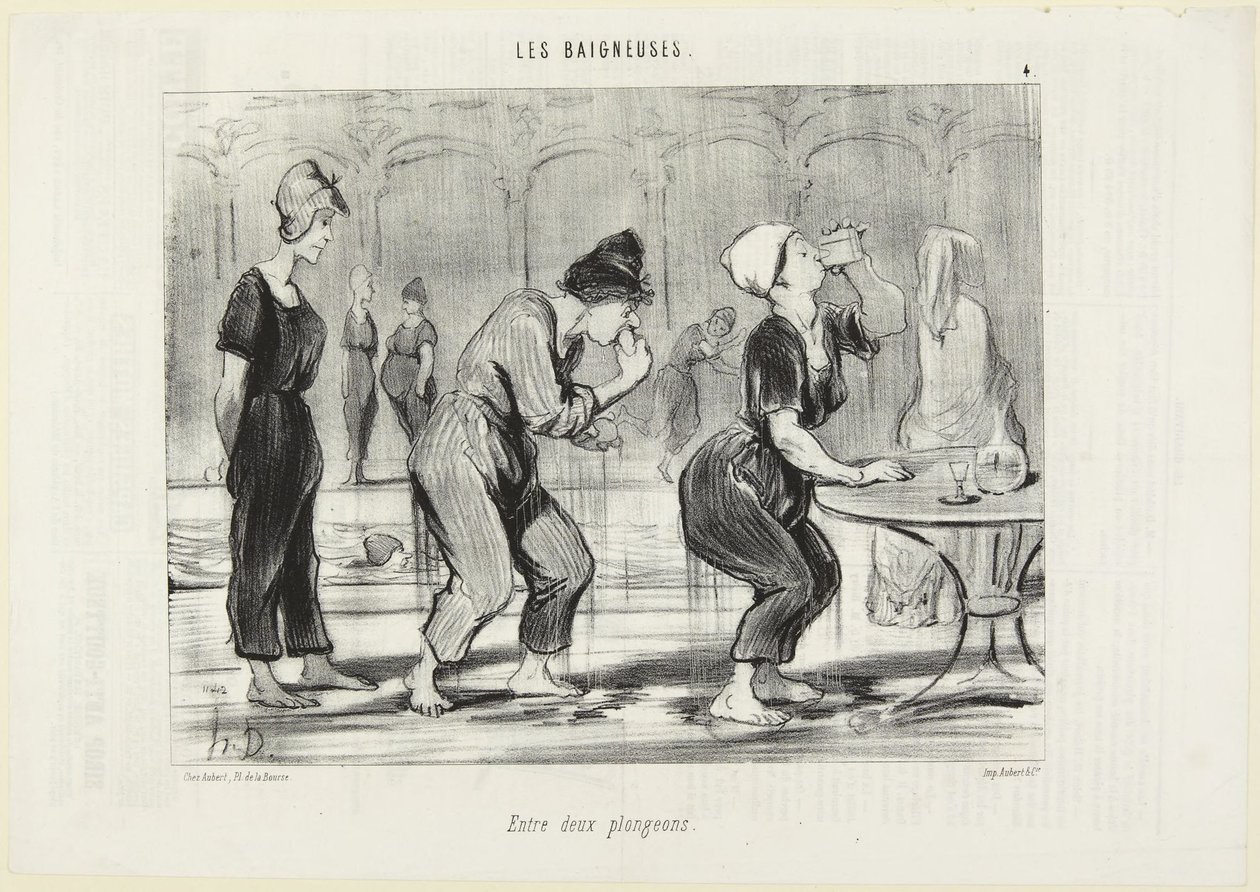 Entre deux plongeons (Tra un tuffo e l’altro) da Honoré Daumier