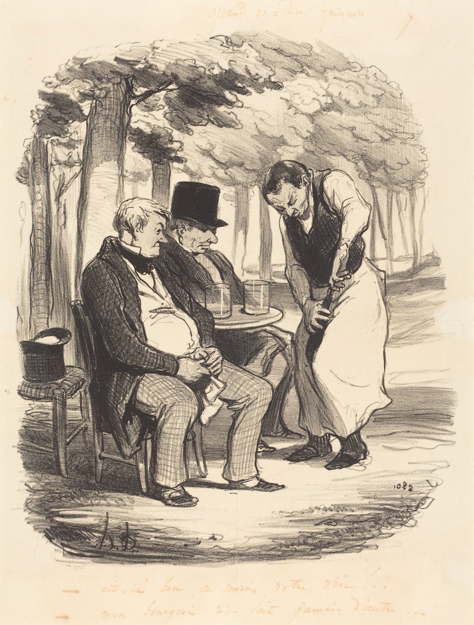 Almeno, il vostro vino è buono!... da Honoré Daumier